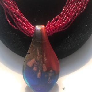 Beautiful Seed bead necklace with pendant